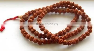 Natural Beads/Natural Rudraksha Necklace/ Prayers Beaded Necklace