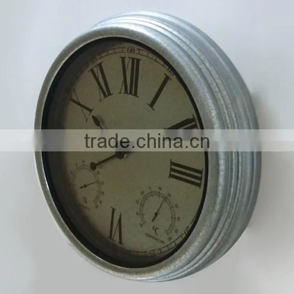 15 Inch 3 In 1 Farm Metal Clock Outdoor Clock photo-2