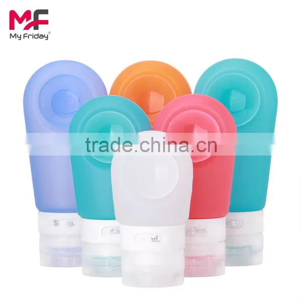 New Design Portable Fashion Sucker Silicone Squeezable Shampoo Bottle photo-3