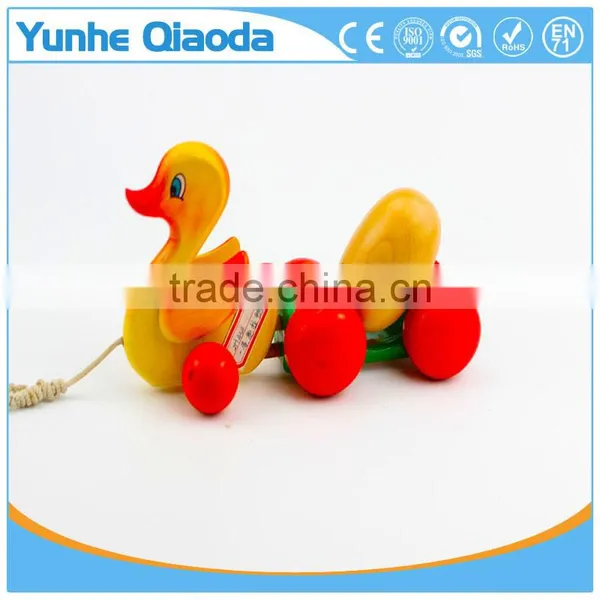 colorful Pull Along wiggles duck with one egg Wooden Toy wiggles as you pull they make a fun baby