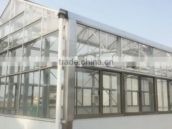 Aluminum Frame Glass Greenhouse PC Greenhouse With Aluminum Structure