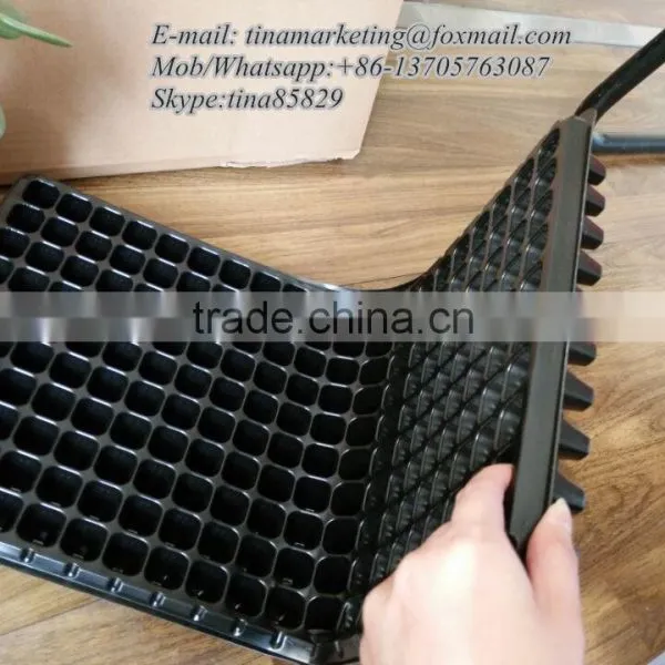 Not Coated Black PS Material Plastic Nursery Plant Seed Starting Tray 200 Cell,Plastic Seedling Germination Tray for Farm Using photo-4
