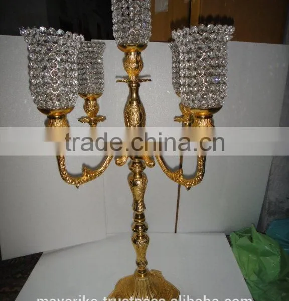 Hot Sale! 5 Heads Crystal Votive Candle Holder & New Designs Candelabra photo-3