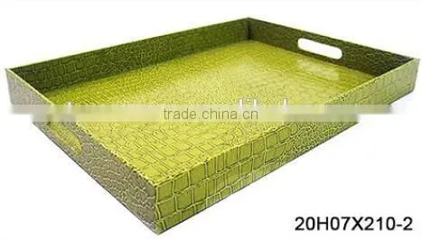 Coloful Leather Serving Tray With Two Handles, 35.5*48.3*5cm photo-3
