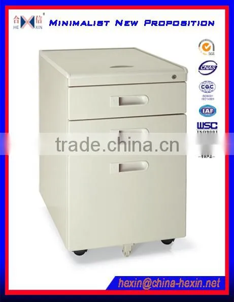 3 Drawers Metal Cabinet Pedestal Without Top Desk Cabinet photo-4