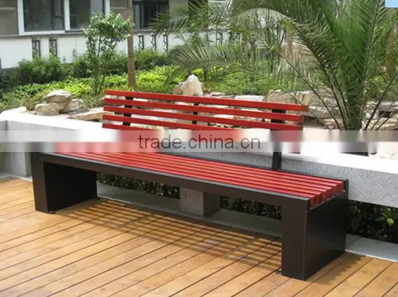 Modern Outdoor Furniture,Wooden Long Bench In Park photo-4