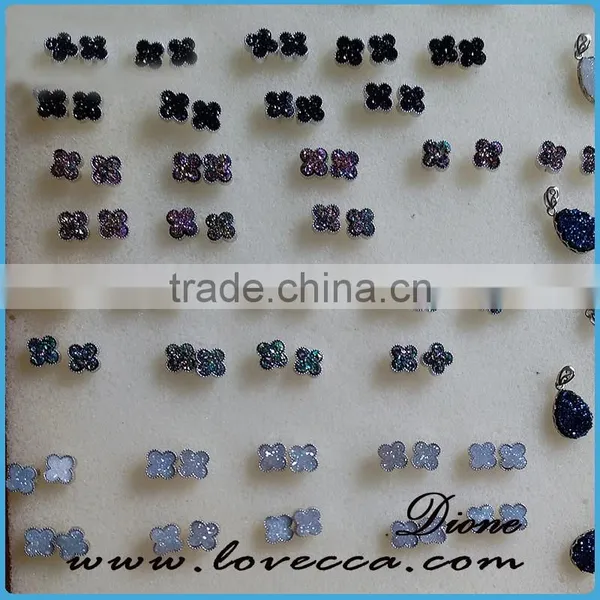 Fancy Stud Earring Latest Fashion Accessories Geode Earrings photo-2