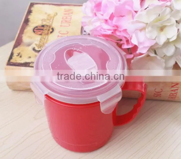 2016 New Plastic Lock Cup With Handle/Pastic Glass Tumbler With Lid photo-3