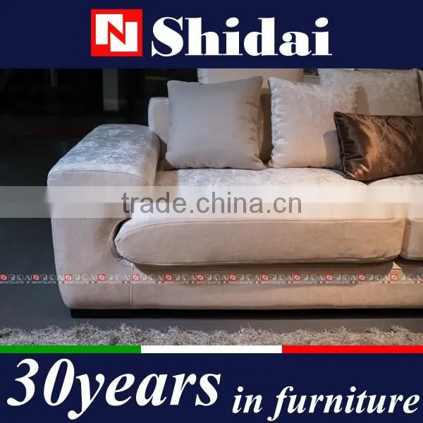 SHIDAI - Modern Beige Microfiber Living Room Sofa Couch Sectional Set Furniture G180 photo-4