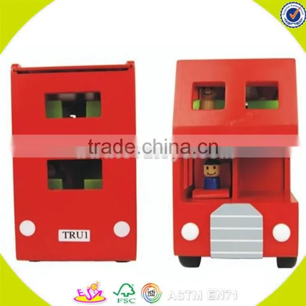 Wholesale London Wooden Double Decker Bus Toy Funny Kids Wooden Double Decker Bus Toy Best Double Decker Bus Toy W04A161 photo-6