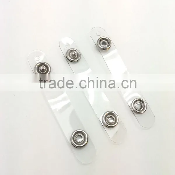 CLEAR STRAIGHT NARROW VINYL TAB, VINYL TAB WITH METAL SNAP photo-3