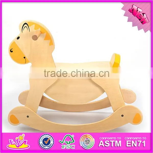 2016 New Fashion Baby Wooden Diy Rocking Horse, Hot Sale Kids Wooden Diy Rocking Horse W16D063 photo-4