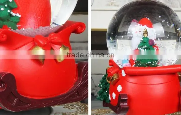 Hot Sale Christmas Gifts Polyresin Snow Globe With Music Box photo-2