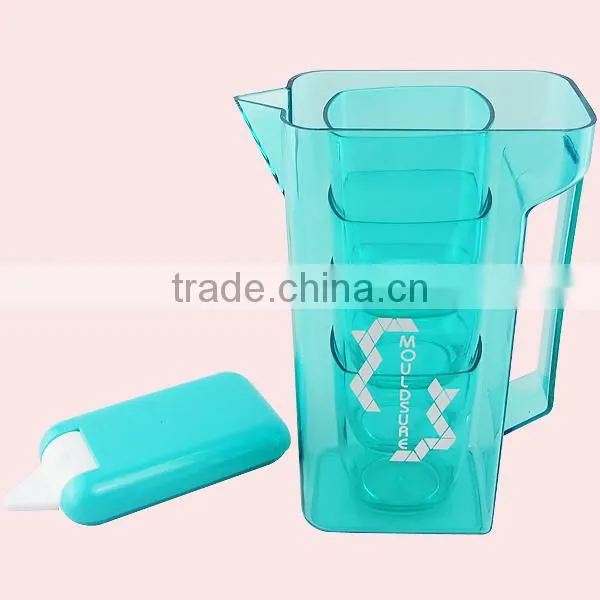 1600ml Fashionable Plastic Water Jug With Cups photo-3