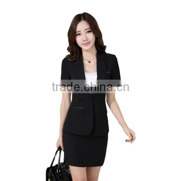 2016 New Design For Female Short Sleeve Office Uniform photo-4