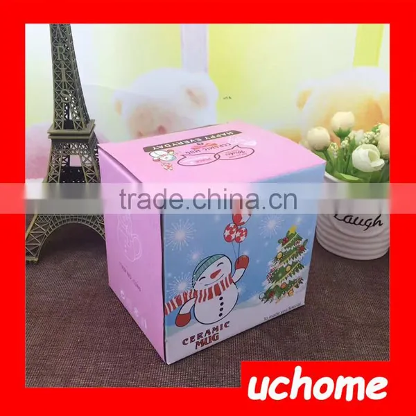 UCHOME Cute Creative Snowman Ceramic Cup Tea Milk Coffee Mug With Spoon & Lid photo-6