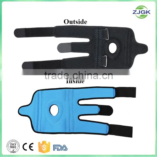 Hinged Silicon Gel Sports Knee Support, Knee Brace for Bicycle photo-5