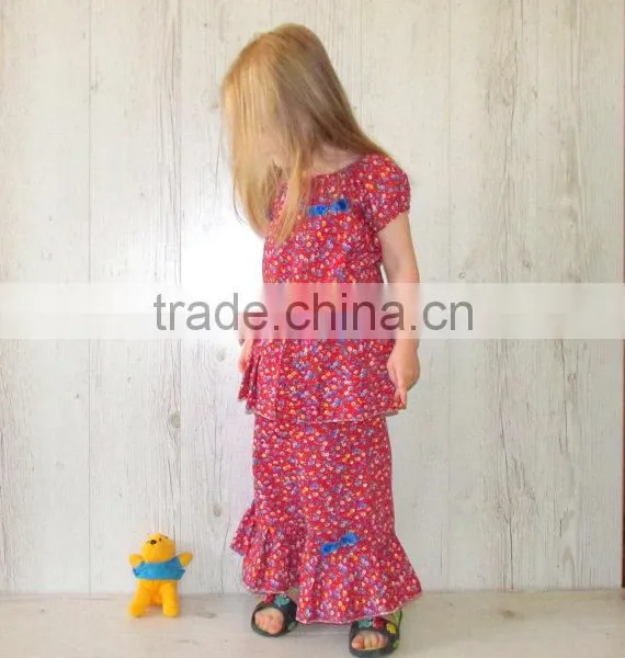 Wholesale Girls Ruffle Pants Sets With Printed Ruffle Boutique Clothing photo-3