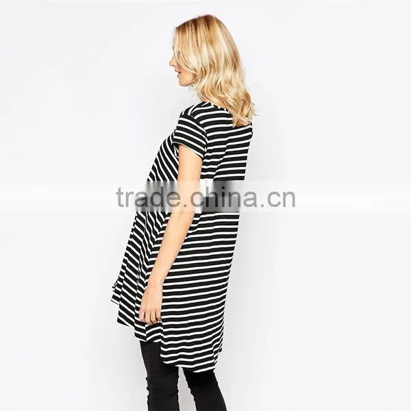 Maternity Wear Stripe Swing Tunic Plus Size Maternity Wear photo-2