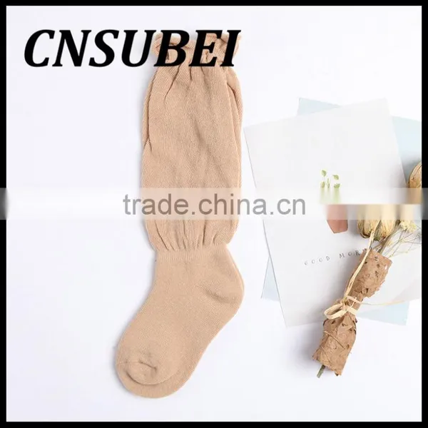 Solid Color Child Tube Socks High Quality Young Kid Girl Cotton Sock photo-5