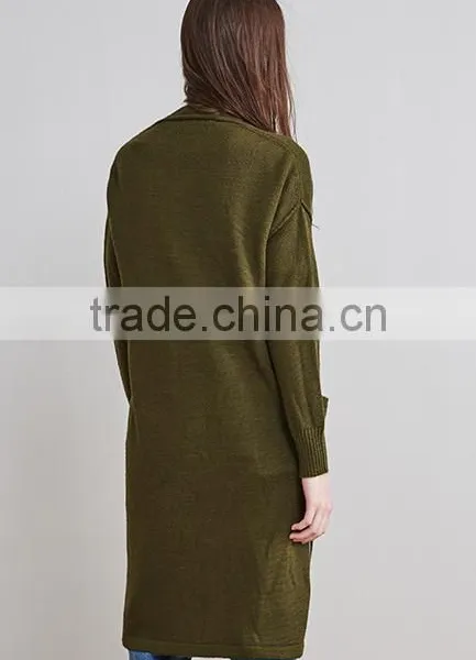 Ladies Stylish Open Front Wool Thin Plain Cardigan Sweater With High Quality photo-3