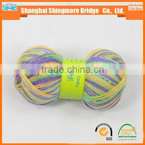 China Knitting Yarns Factory Direct Wholesale Long Space Dyeing Multicolor Yarn, Acrylic Yarn for Sweater photo-3