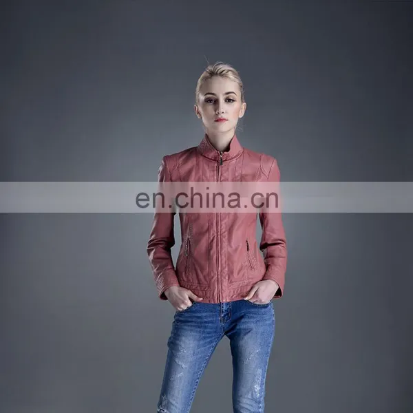 Latest Fashion Wholesale Cheap Women Fashion pu Leather Jacket