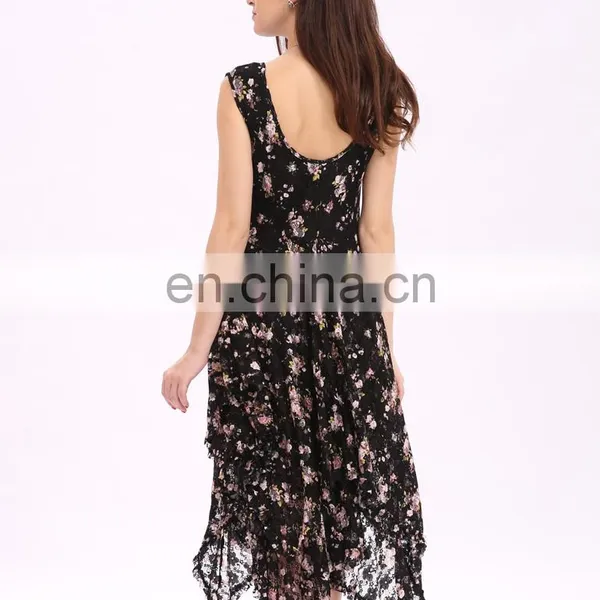 Fashion Hot Sale Red Elegant Tunic Women Lace Dress With Halter photo-6