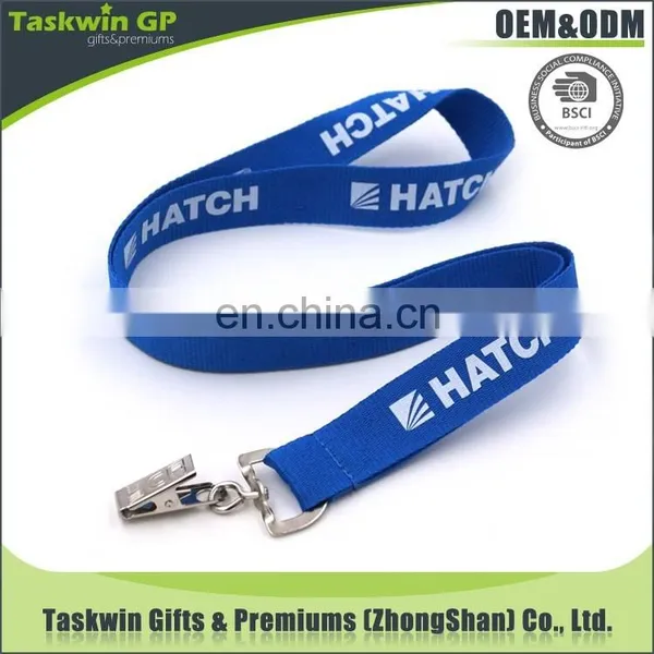 New Arrival Custom Cheap Printed Polyester Blue Lanyards no Minimum Order photo-2