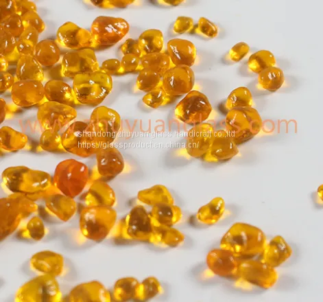 Shandong Zhuyuan Export Recycle Glass Bead Intermix 1-3mm3-6mm6-9mm Orange Yellow Aggregates Glass Bead photo-4
