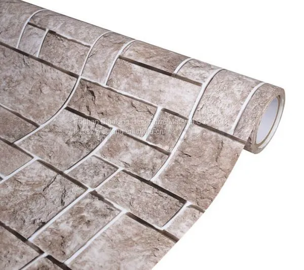 Eco-friendly Fireproof Brick Texture Self Adhesive PVC Film Vinyl Wallpaper photo-3
