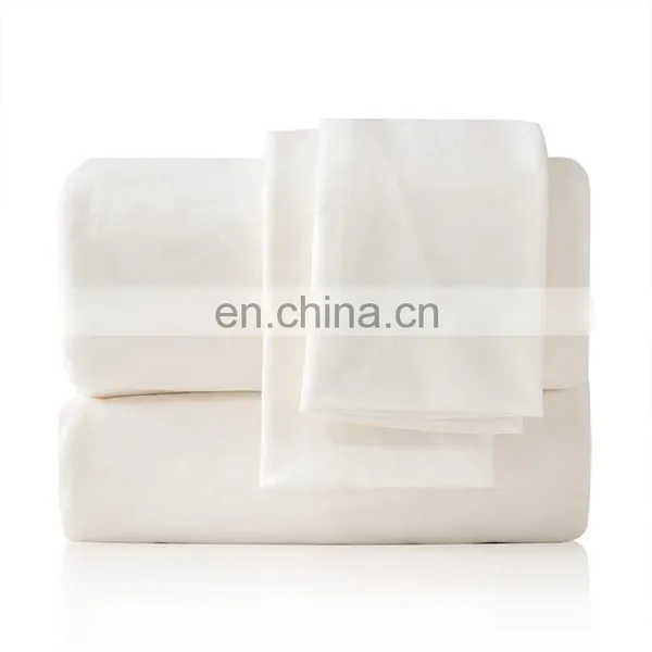 New Luxury Customized Super Soft Fluffy White 100% Microfiber Home Bed Sheet For Sale photo-5