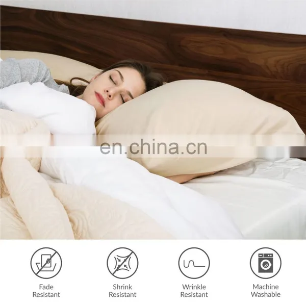 Eco Friendly Resistant Wrinkle Super Soft Long-last Breathable Durable Pillowcase For Adults photo-6