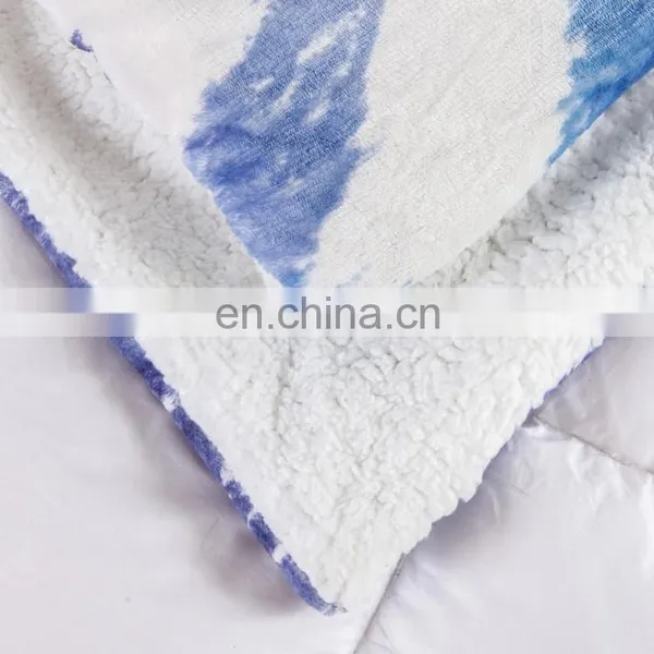 Custom Luxury Polyester Knitted Flannel Fleece Bed Quilt Cover Blanket photo-5