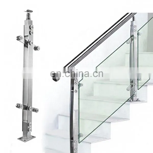Hot Selling Stainless Steel Balustrade Stair Railing Hanrail Post Glass Clamp Fittings photo-3