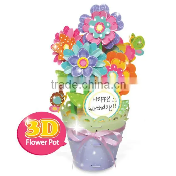 Decoration For Gift Paper Craft Flower Pot DIY 3D Paper Flower photo-2