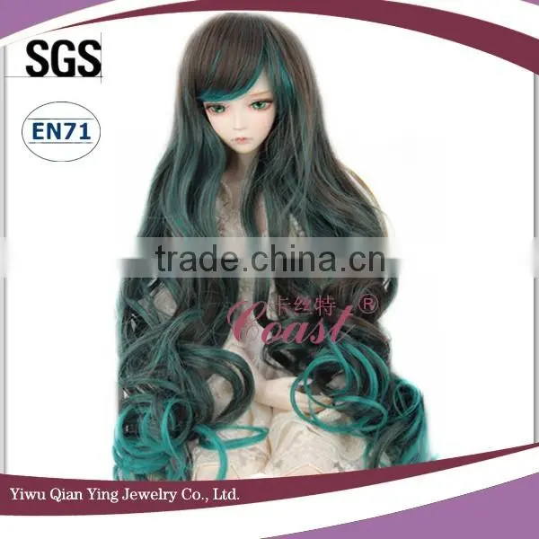 Fashion Beautiful Mixed Color Extra Long Bjd Wigs photo-3