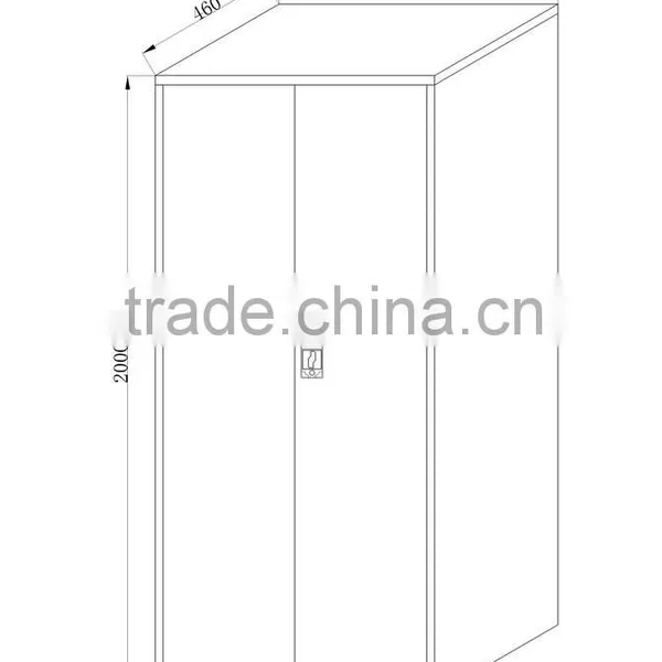 Office Furniture Steel 2 Swing Door Book Cupboard/Metal Medicine Cabinet /Storage Cabinet photo-4