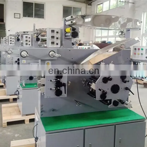 UGS42S 4 Plus 2 HY Multiple Color Automatic Taffeta Fabric Label Flexo Printer, Polyester Satin Flexographic Printing Machine photo-5