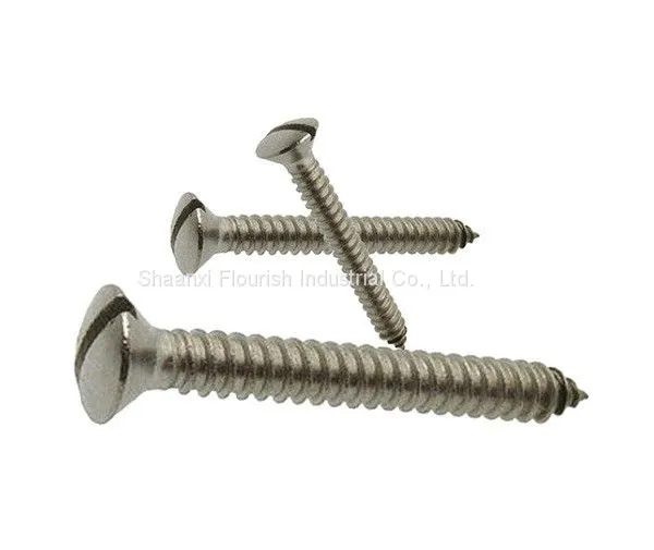 Raised CSK Head Self Tapping Wood Screws , Slotted Raised Countersunk Wood Screw photo-2