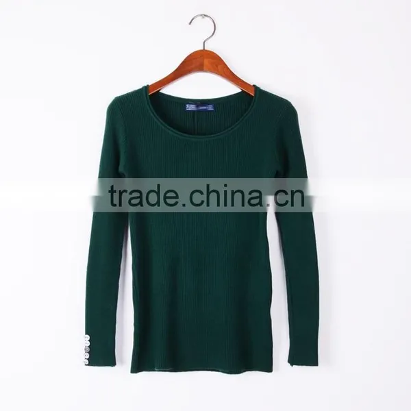 Fashion Designhand Knit Sweater Round Collar Sweater for Girls photo-3