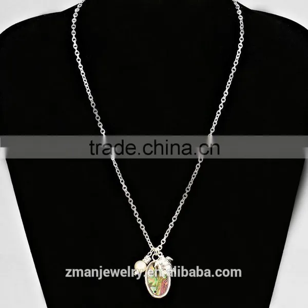 Abalone Sea Turtle Pendant Necklace Set photo-4