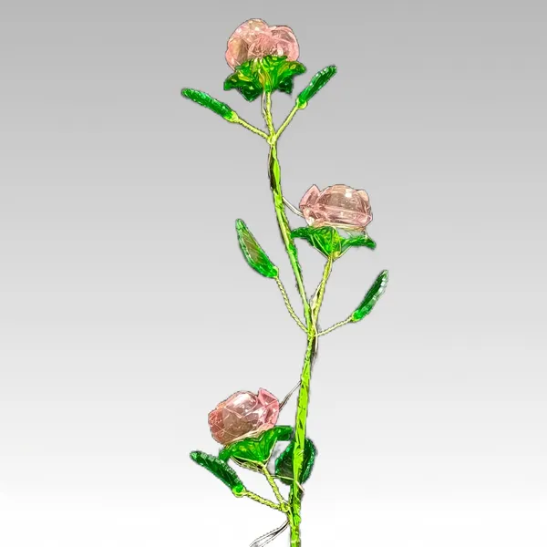 Acrylic Rose Flower for Wife Girfriend Women Crystal Flower Collectible Home Table Decor for Holiday photo-3