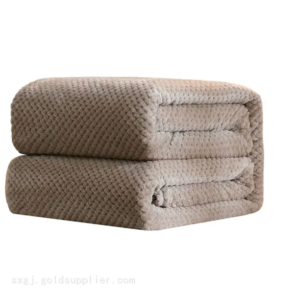 Flannel Fleece Jacquard Bed Fleece Blanket – Premium Double-Sided Luxury With Intricate Jacquard Weaving for Unmatched Bedroom Elegance photo-2