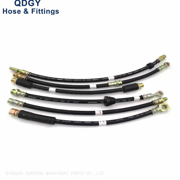 DOT SAE J1401 Automotive Car Auto Flexible EPDM Rubber Braided Custom Hydraulic Clutch Disc OEM Brake Line Pipe Hose Assembly photo-2