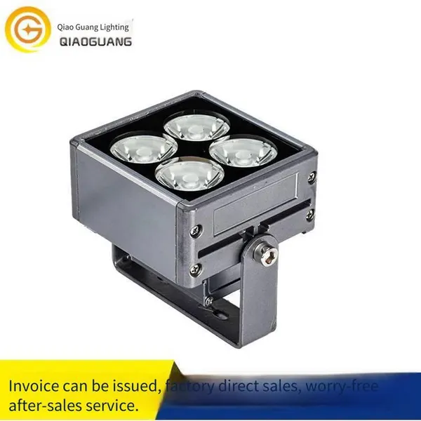 qiaoguang lighting factory 12w LED квадратный водонепроницаемый прожектор, однопучковый цветной свет, прожекторная лампа с мостом DMX512