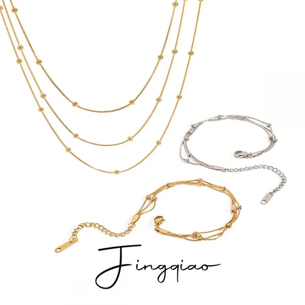 Factory Direct Stainless Steel Necklace - 18K Gold PVD & Custom Designs Available photo-3