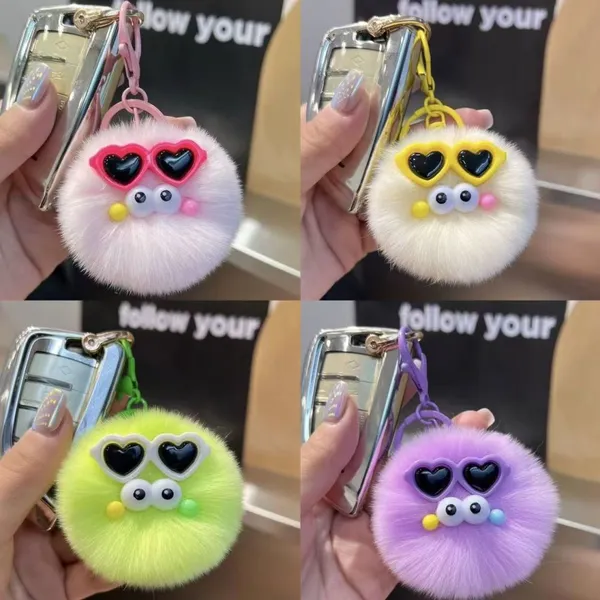 Candy Color Fluffy Monster Bag Charm