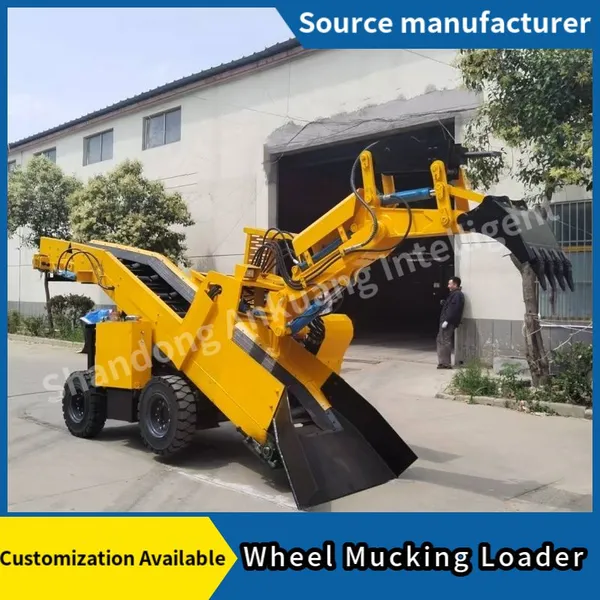 Mini Compact Wheel Mucking Loader Low Body Narrow Tunnel Rock Mucking Machine For Small Mine photo-5