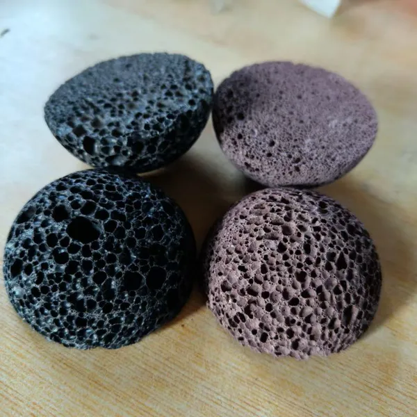 Black and Red Volcanic Stone Aroma Diffuser Ball Foot Stone Garden Bonsai Fish Tank Decoration Landscaping Paving Decoration Volcanic Stone photo-2